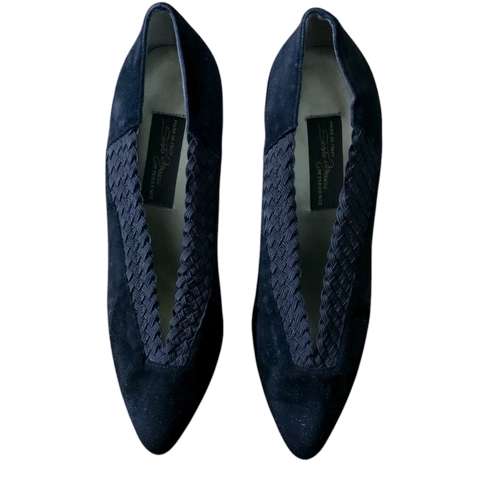 Sesto Meucci Black Suede women’s size 7 shoes made in Italy